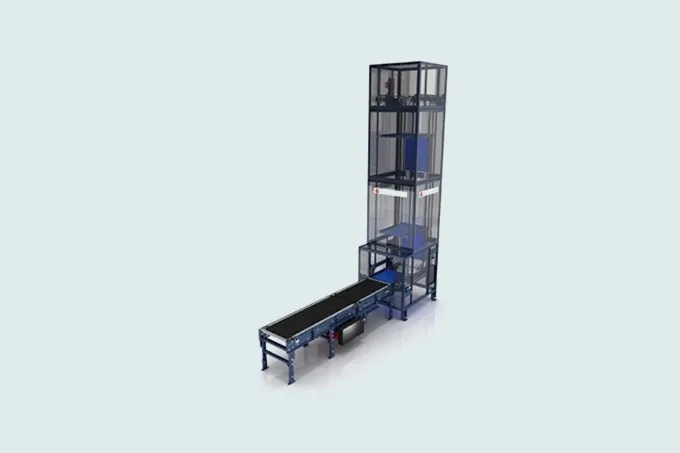 Platformlu Dikey Elevator Konveyörler